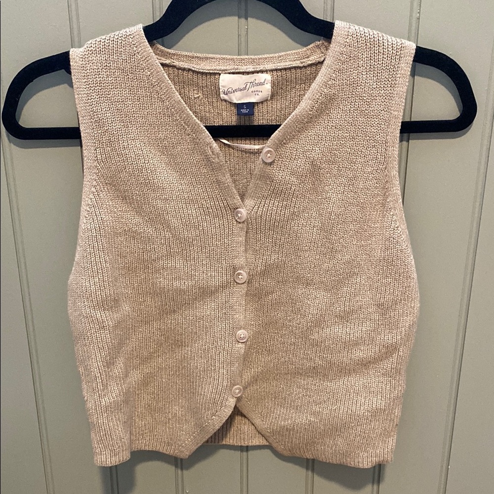 Universal Thread Beige Cardigan Vest